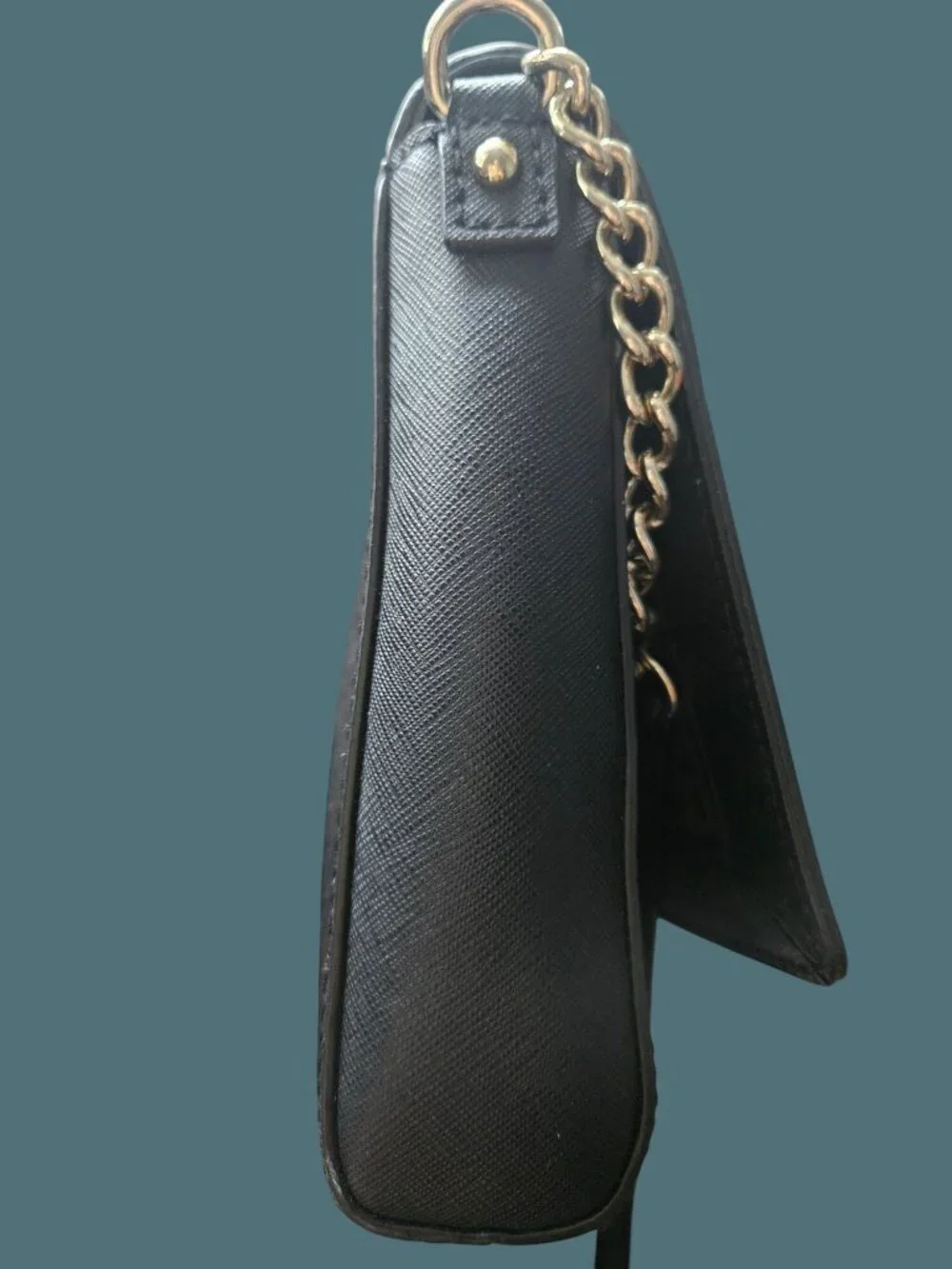 Kate Spade New York Black Leather Tilden Place Alek Crossbody Chain Bag